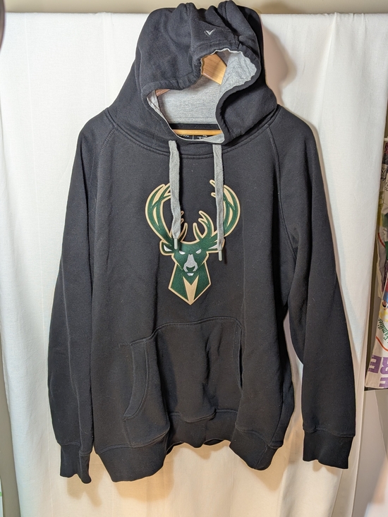 Antigua Other - Antigua Black Pullover Hoodie with Green and Gold Deer Emblem